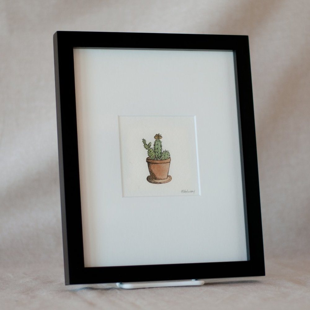 "Cactus" Plant Watercolour Original Artwork